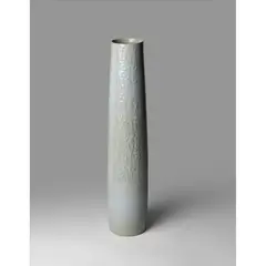 Rupert Spira, CYLINDER 'POEM' VASE, 2004, 2004, stoneware with pale celadon glaze and embossed text