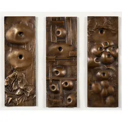 Bernard Meadows, THREE SMALL RELIEFS: WATCHERS, 1966 (OPUS 86, BM 104), 1966, brass