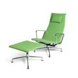 Charles Eames, LOUNGE CHAIR AND STOOL, DESIGNED 1958, 1958, aluminium and upholstery