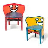TWO CHILD ‘CROSBY’ CHAIRS, DESIGNED c.1998 by Gaetano Pesce, 1998, resin with steel pins, sold Oct 2024