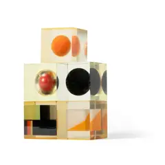 Enzo Mari, GROUP OF FIVE PAPER WEIGHTS, DESIGNED 1950s