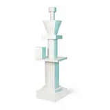 'CLAIR DE LUNE' TOTEM, DESIGNED 1988 by Ettore Sottsass, 1988, metal and glazed ceramic, offered Oct 2024