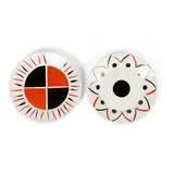 Terry Frost, BLACK SPOTTED PLATE AND RED, BLACK & WHITE PLATE, c.1978