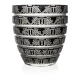 René Lalique, LAGMAR VASE, NO. 967, frosted and black enamelled