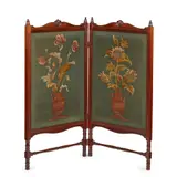 George Washington Jack, ARTS & CRAFTS TWO-FOLD FIRESCREEN, CIRCA 1890, 1890, carved mahogany