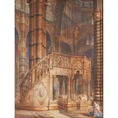 Alessandro Maffei, VIEW OF THE INTERIOR OF SIENA CATHEDRAL, CIRCA 1852, 1852