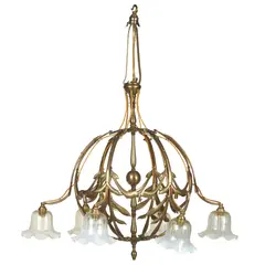 William Arthur Smith Benson, MISTLETOE CHANDELIER, CIRCA 1900, 1900, brass