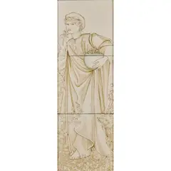 Edward Burne-Jones, ‘MEDEA’ THREE-TILE PANEL, CIRCA 1870, 1870, painted and glazed earthenware