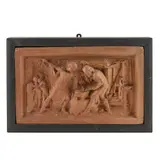 Benjamin Creswick, THE BLACKSMITH'S FORGE, terracotta relief