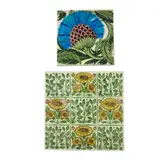 Willam de Morgan, 8-INCH 'BEDFORD PARK DAISY' TILE, MERTON ABBEY PERIOD, CIRCA 1885, 1885, glazed earthenware, 28cm square