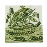 William De Morgan, ARTS & CRAFTS 6-INCH TILE, LATE FULHAM PERIOD, CIRCA 1898, 1898, glazed ceramic