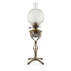 William Arthur Smith Benson, ARTS & CRAFTS OIL LAMP, CIRCA 1890, 1890, silvered brass