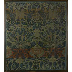 William Morris, 'TULIP AND ROSE' FRAMED PANEL, CIRCA 1880, 1880, woven wool 3-ply cloth