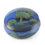 William Moorcroft, 'MOONLIT BLUE' POWDER BOX & COVER, CIRCA 1930, 1930, glazed earthenware