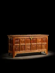 Henry Wilson, ARTS & CRAFTS 'ZODIAC' CHEST, CIRCA 1920, 1920, oak