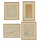Alfred Stevens, STUDIES OF A MALE NUDE