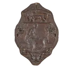 George Frampton, PLAQUE FOR THE ROYAL SOCIETY OF BRITISH ARTISTS, 1906, 1906, patinated copper