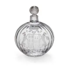 Maison Gallé, BOTTLE AND STOPPER, CIRCA 1870, 1870, clear and engraved glass