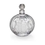 Maison Gallé, BOTTLE AND STOPPER, CIRCA 1870, 1870, clear and engraved glass