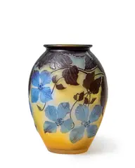 CLEMATIS VASE, 1925-36 by Galle, 1925, glass, sold Oct 2024
