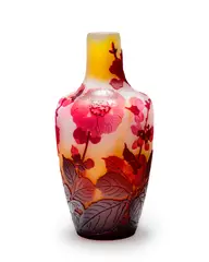FLOWERING STEMS VASE, CIRCA 1920-1936 by Galle, 1920, glass, sold Oct 2024