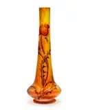 Daum, AUX CHARDONS VASE, CIRCA 1895, 1895, yellow glass