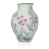 Daum, FLOWERING FOLIAGE VASE, CIRCA 1895, 1895, frosted blue glass