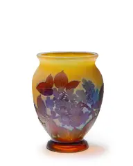 HORTENSIA VASE, 1920-36 by Galle, 1920, glass, sold Oct 2024
