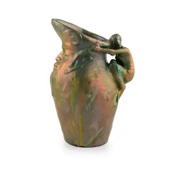 Delphin Massier, PITCHER, CIRCA 1900, 1900, lustre-glazed earthenware
