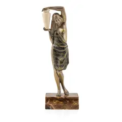 Raymonde Guerbe, 'CHRYSIS', CIRCA 1925, 1925, silvered and patinated bronze and ivory