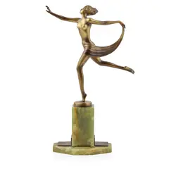 ART DECO FIGURE, CIRCA 1925 by Josef Lorenzl, 1925, bronze, sold Oct 2024