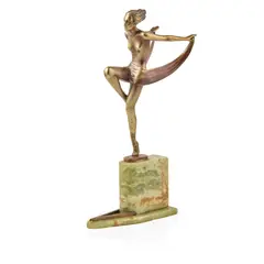 ART DECO FIGURE, CIRCA 1925 by Josef Lorenzl, 1925, bronze, sold Oct 2024