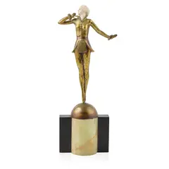 ART DECO FIGURE, CIRCA 1925 by Josef Lorenzl, 1925, bronze and ivory, sold Oct 2024