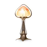Moritz Hacker, JUGENDSTIL TABLE LAMP, CIRCA 1900, 1900, glass shade