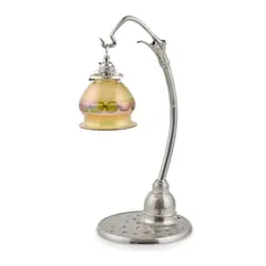 Friedrich Adler, 'ISIS' JUGENDSTIL TABLE LAMP, CIRCA 1910, 1910, polished pewter