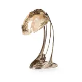 Moritz Hacker, JUGENDSTIL SHELL TABLE LAMP, CIRCA 1900, 1900, silvered pewter with shell shade