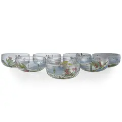 Hannah Moore Walton, EIGHT FINGER BOWLS, CIRCA 1910, 1910, painted glass