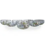 Hannah Moore Walton, EIGHT FINGER BOWLS, CIRCA 1910, 1910, painted glass