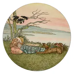 Ann Macbeth, 'THE MORT D'ARTHUR' PLAQUE, CIRCA 1900, 1900, painted and glazed earthenware