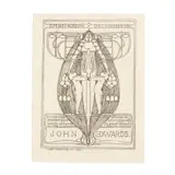 Margaret MacDonald, BOOKPLATE FOR JOHN EDWARDS, 1896, 1896