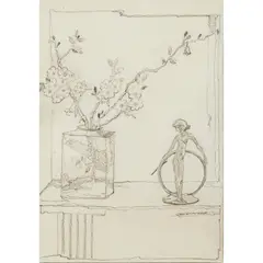 Jessie M. King, A JAPANESE STILL LIFE, pen and ink on vellum