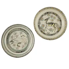 William Miles Johnston, TWO 'ZOO' SHALLOW BOWLS, CIRCA 1940, 1940, painted and glazed earthenware