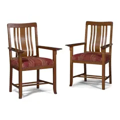 Charles Robert Ashbee, PAIR OF ARTS & CRAFTS ARMCHAIRS, CIRCA 1900, 1900, oak