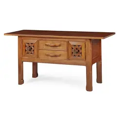 Stanley Webb Davies, ARTS & CRAFTS FREE STANDING LOW SIDE CABINET, 1927, 1927, oak
