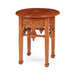 Arthur W. Simpson, OCCASIONAL TABLE, CIRCA 1920, 1920, carved oak