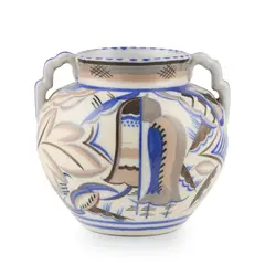 Truda Carter, TWIN-HANDLED VASE, CIRCA 1930, 1930, painted and glazed earthenware