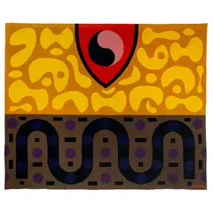 John Coburn, THE SECOND DAY: GOD SEPARATED THE LIGHT FROM THE DARK (FROM 'THE SEVEN DAYS OF CREATION' SERIES), 1969-70, 1969, wool Aubusson tapestry