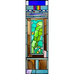 Brian Clarke, THE PLUMB WINDOW II, 1974, 1974, mouth-blown English, French Antique and Belgian Opal glass with mirrors