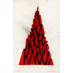 RED AND BLACK TRIANGLE, 2009 by David Nash, 2009, sold Apr 2024