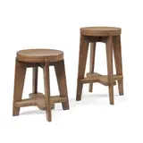 TWO STOOLS, c.1960 by Pierre Jeanneret, 1960, teak, sold Apr 2024